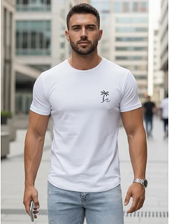 Tshirt męski z nadrukiem klasyczny biały model 22186887 - FashionStreet