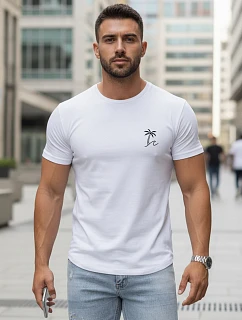 Tshirt męski z nadrukiem klasyczny biały model 22186887 - FashionStreet
