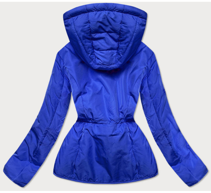 Svetlo modrá prešívaná dámska bunda na prechodné obdobie (M168)