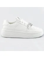 Bílé dámské sportovní boty s řetízkem model 17287321 - Mix Feel