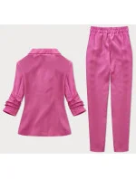 Tmavě růžový dámský kostým model 20126456 - MADE IN ITALY Tmavě růžový dámský kostým model 20126456 - MADE IN ITALY