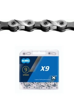 Reťaz KMC X9 114 článkov strieborná šedá BOX