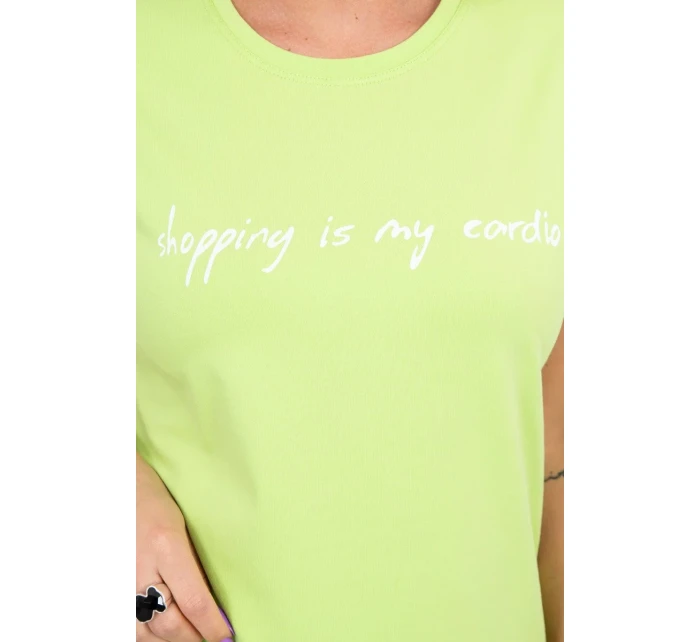 model 18743152 je moje kardio halenka světle zelená - K-Fashion model 18743152 je moje kardio halenka světle zelená - K-Fashion