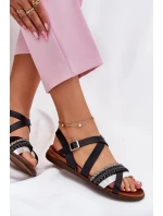 Dámské Ploché Sandály S Pásky Černé model 21697523 - SERGIO LEONE