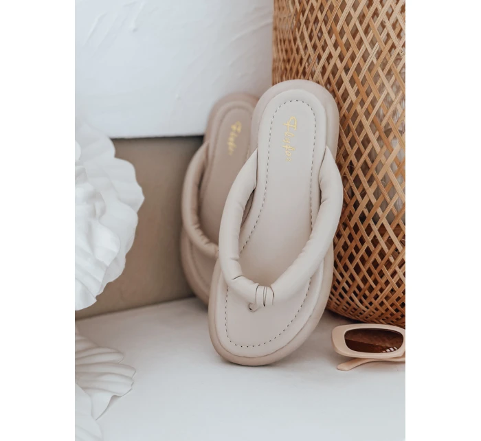 Dámské žabky beige model 21990301 - Dstreet