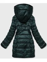 Zelená obojstranná dámska bunda - kožuch (b8053-10)