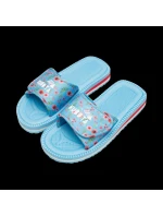 Klapky na suchý zip vícebarevné květinové modré model 21721318 - Kubota Klapky na suchý zip vícebarevné květinové modré model 21721318 - Kubota