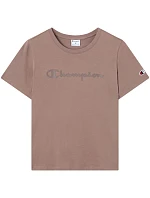 Koszulka damska Champion Short Sleeve ciemny beż 119125 MS513
