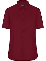 JN 679 Popelínová halenka s krátkým rukávem model 22488261 wine - Daiber JN 679 Popelínová halenka s krátkým rukávem model 22488261 wine - Daiber