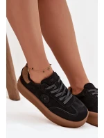 Sneakersy Damskie Na Platformie Big Star SS274761 Czarne