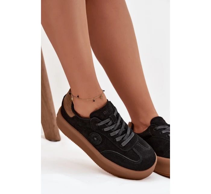 Sneakersy Damskie Na Platformie Big Star SS274761 Czarne