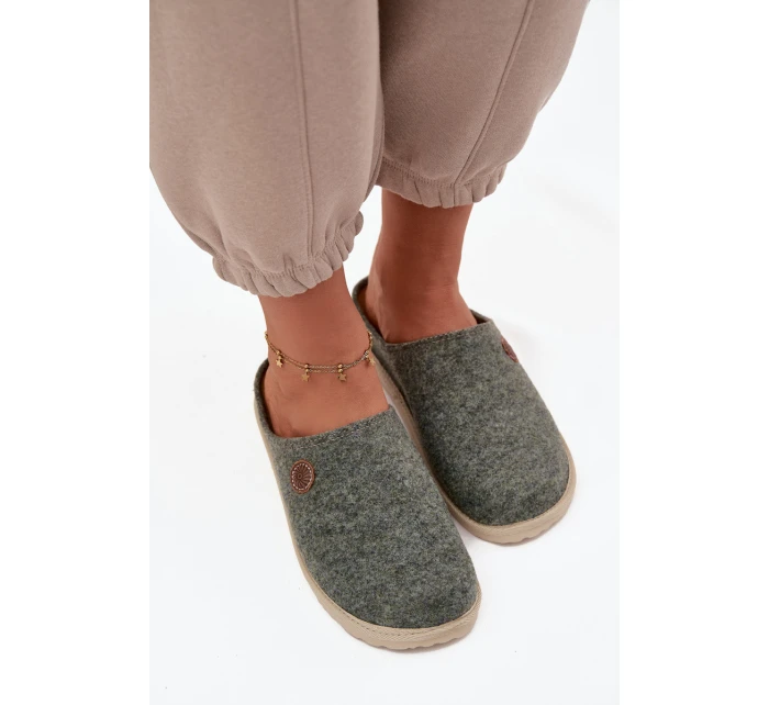 Domácí obuv dámské pantofle model 21714528 zelené - Inblu