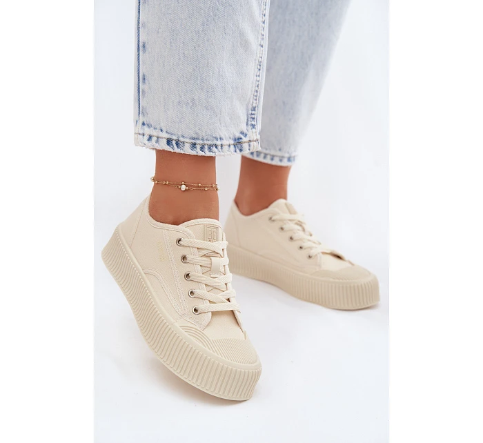 Dámské tenisky na platformě Big Star TT274271 Béžové