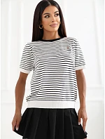 Sweter IR SW model 22284360 biało czarny - FPrice Sweter IR SW model 22284360 biało czarny - FPrice