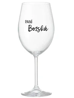 PANÍ BOŽSKÁ - čirá sklenice na víno 350 ml