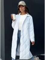 Dámský prošívaný dlouhý kabát bílý Dstreet model 21978774 - FashionStreet