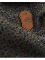 Mikina na zips s kapucňou v grafitovej farbe so vzorom drobných srdiečok (2316)
