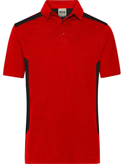Daiber JN 1826 Pánske pracovné polo tričko z piké „Strong“ 02.1826 červená/čierna