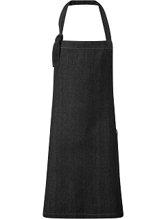 PR 122 Zástěra s laclem a kapsami  black denim model 22452055 - Premier
