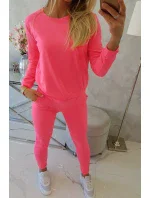 Tepláková súprava ružová neónová