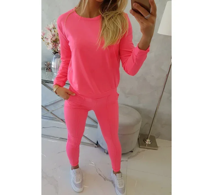 Tepláková súprava ružová neónová