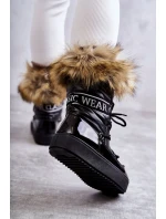 Dámské šněrovací boty do sněhu Černá model 21596340 - Boto Dámské šněrovací boty do sněhu Černá model 21596340 - Boto