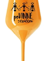 VYŽADOVANÉ TRIEDY - oranžový nerozbitný pohár na víno 470 ml