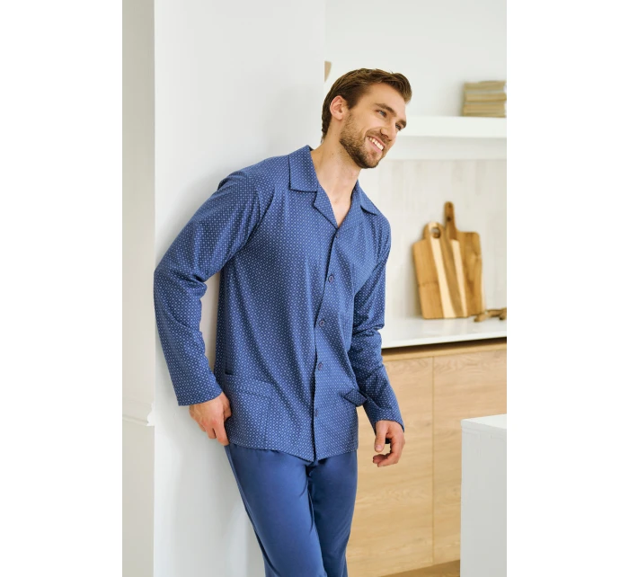 3485 PÁNSKE PYŽAMO S DLHÝM ZIPSOM DEREK 5XL-6XL