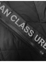 Černá dámská prošívaná vesta s ozdobnou páskou model 18973594 - J.STYLE Černá dámská prošívaná vesta s ozdobnou páskou model 18973594 - J.STYLE