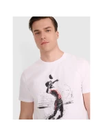 Pánske volejbalové tričko s potlačou 4F 4FRAW25TTSHM3318-10S Pánske volejbalové tričko s potlačou 4F 4FRAW25TTSHM3318-10S