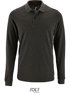 SOL'S Perfect LSL Men Pánske polo s dlhým rukávom z piké 25.2087 charcoal melange