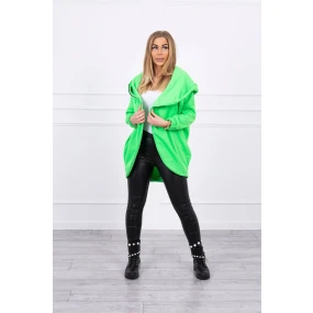 Bluza z krótkim suwakiem zielony neón