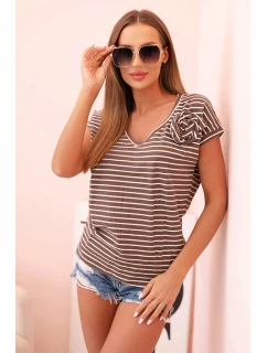 Dámsky bavlnený top na ramienka s výstrihom do V biely