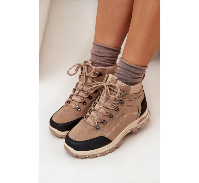 Dámské Trekingové Boty Big Star model 21705988 Béžové - Big Star Shoes Dámské Trekingové Boty Big Star model 21705988 Béžové - Big Star Shoes
