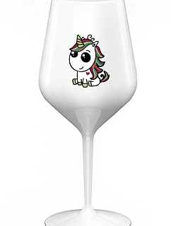 SPIRITUAL ONE - biely nerozbitný pohár na víno 470 ml