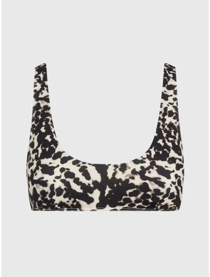 Dámska plavková podprsenka KWKW02489 0GM Leopard - Calvin Klein