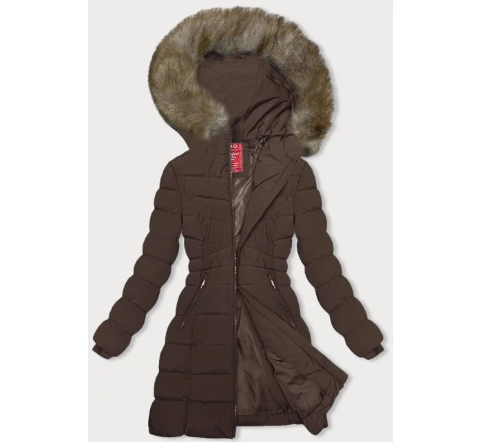 Dámska hnedá páperová zimná bunda (LHD-23032) Dámska hnedá páperová zimná bunda (LHD-23032)