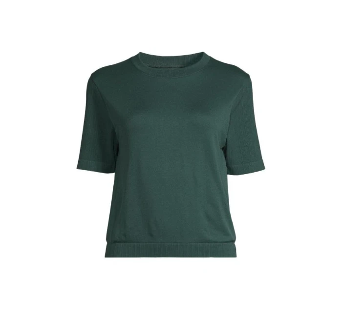 CASALL Bezšvové tričko s rebrovanými rukávmi v zelenej farbe