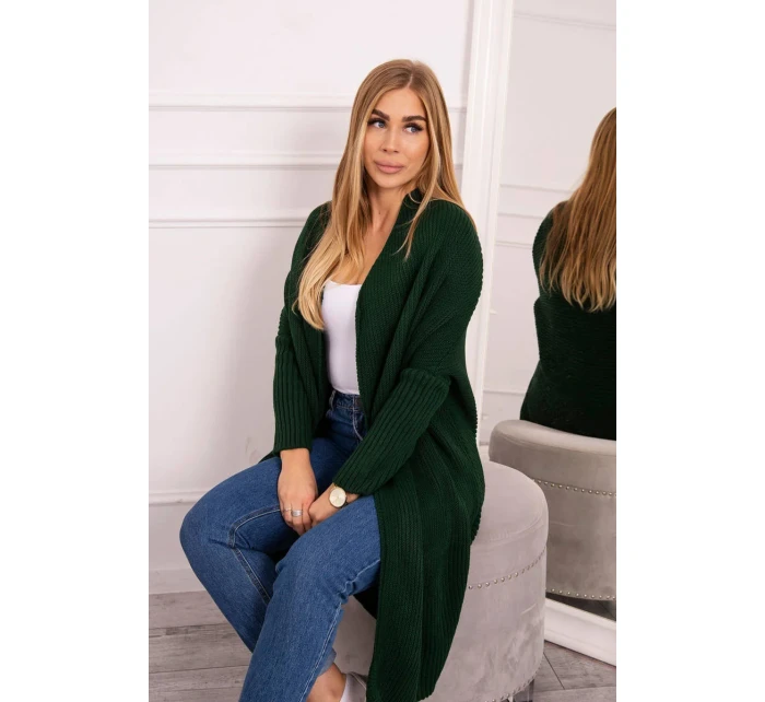 Svetr s netopýřími rukávy tmavě zelený