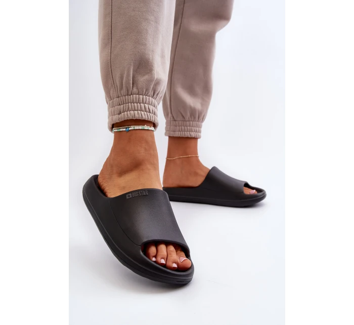 Lekkie Klapki Damskie Big Star NN274A042 Czarne Lekkie Klapki Damskie Big Star NN274A042 Czarne