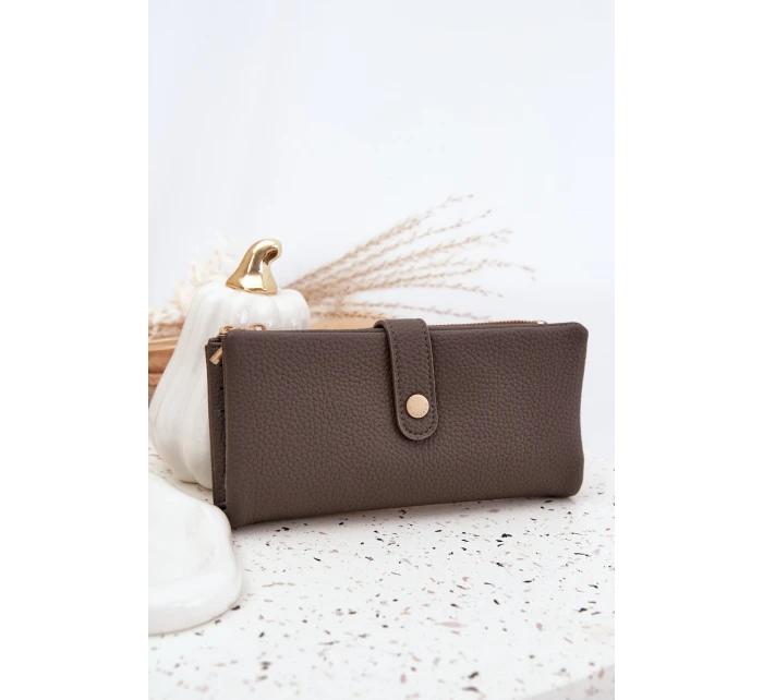 Dámská peněženka z ekokůže Velká šedá Gilessa Dámská peněženka z ekokůže Velká šedá Gilessa