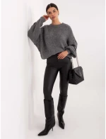 Sweter MI SW model 21795630 ciemny szary - FPrice Sweter MI SW model 21795630 ciemny szary - FPrice