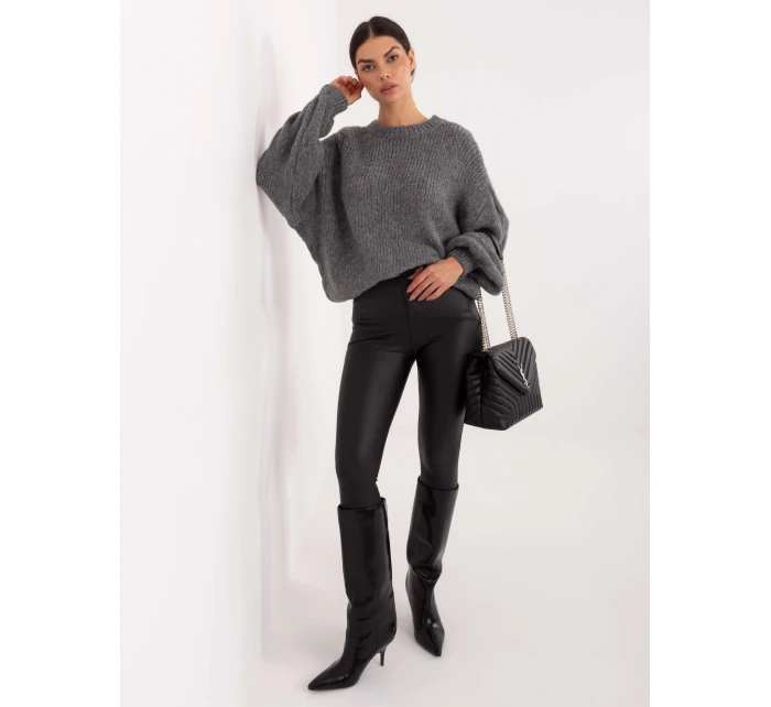 Sweter MI SW model 21795630 ciemny szary - FPrice Sweter MI SW model 21795630 ciemny szary - FPrice