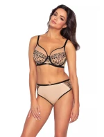 Dámské brazilky / kalhotky Retro model 21875954 Tělová s černou - Ava