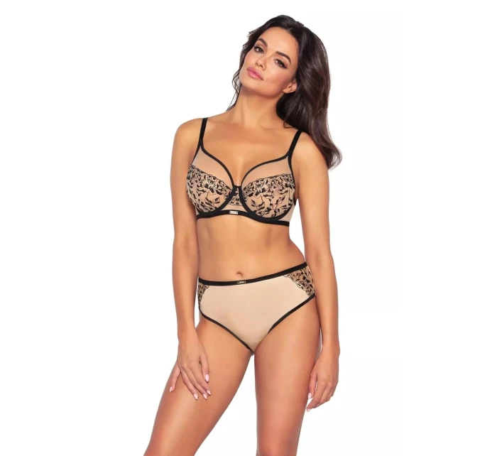 Dámské brazilky / kalhotky Retro model 21875954 Tělová s černou - Ava