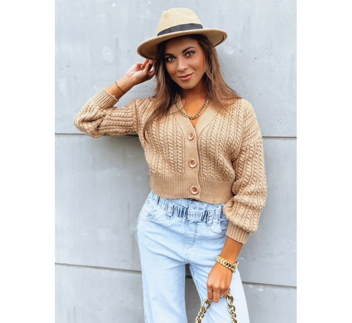 Dámsky sveter MINERWA camel FashionStreet MY2200 Dámsky sveter MINERWA camel FashionStreet MY2200