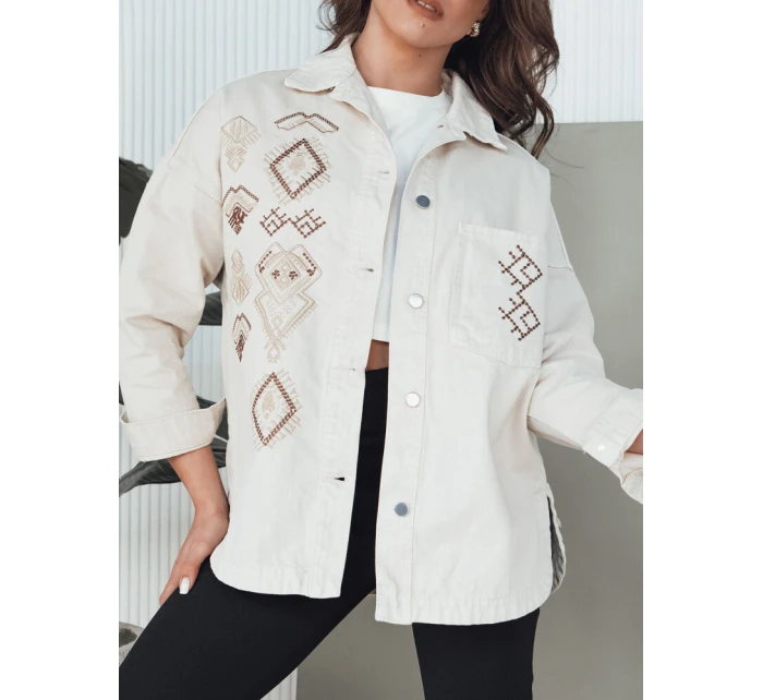 Dámská džínová bunda béžová Dstreet model 21976626 - FashionStreet