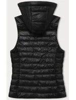 Černá prošívaná vesta s odepínací kapucí model 20828079 - J.STYLE