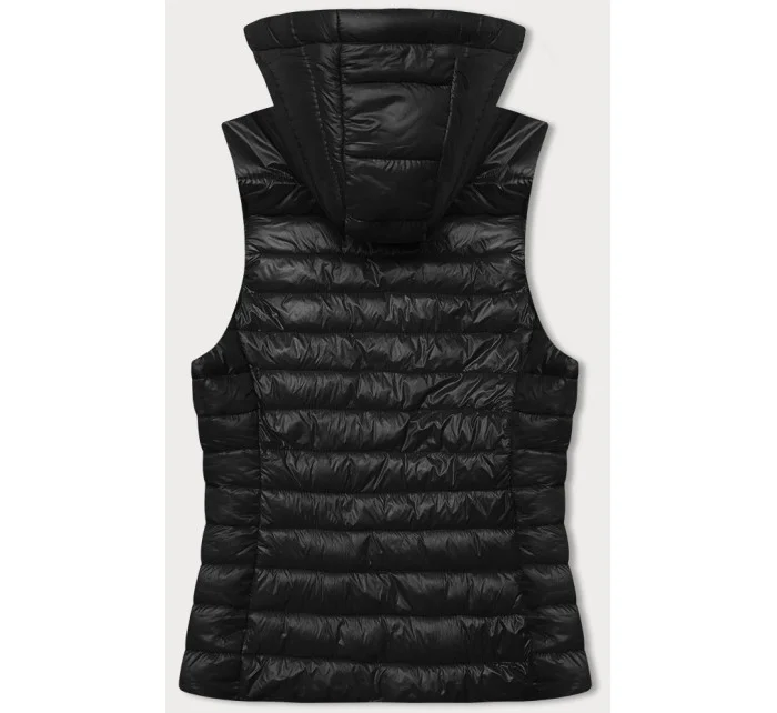 Černá prošívaná vesta s odepínací kapucí model 20828079 - J.STYLE