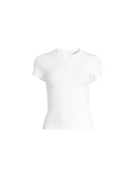 Dámske tričko CASALL Defined Rib Tee, biela farba